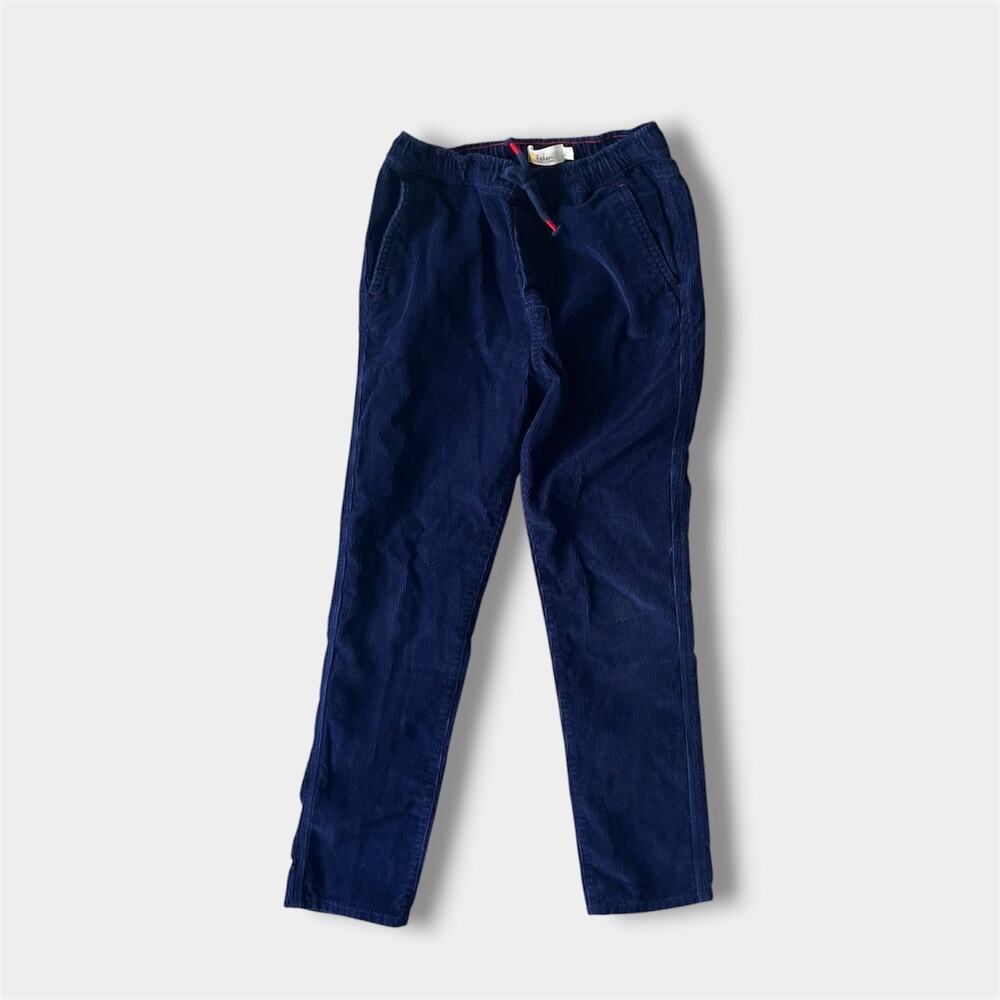 Mini Boden Cozy Corduroy Drawcord Trousers Navy Blue 10